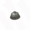 ANGLED WIRE CUP BRUSH WITH BRAIDED STEEL