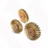 BRASS WIRE WHEEL WITH WOODEN